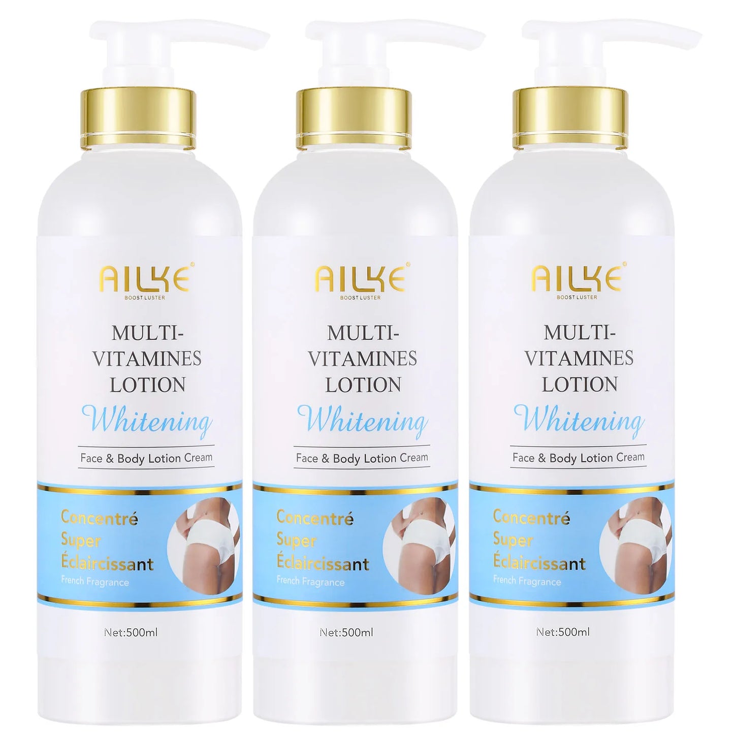 AILKE-Crème hydratante éclaircissante multi-vitamines -500ml