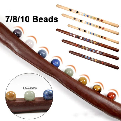 Guasha Massage Stick 10 Diversified Stone Beads 