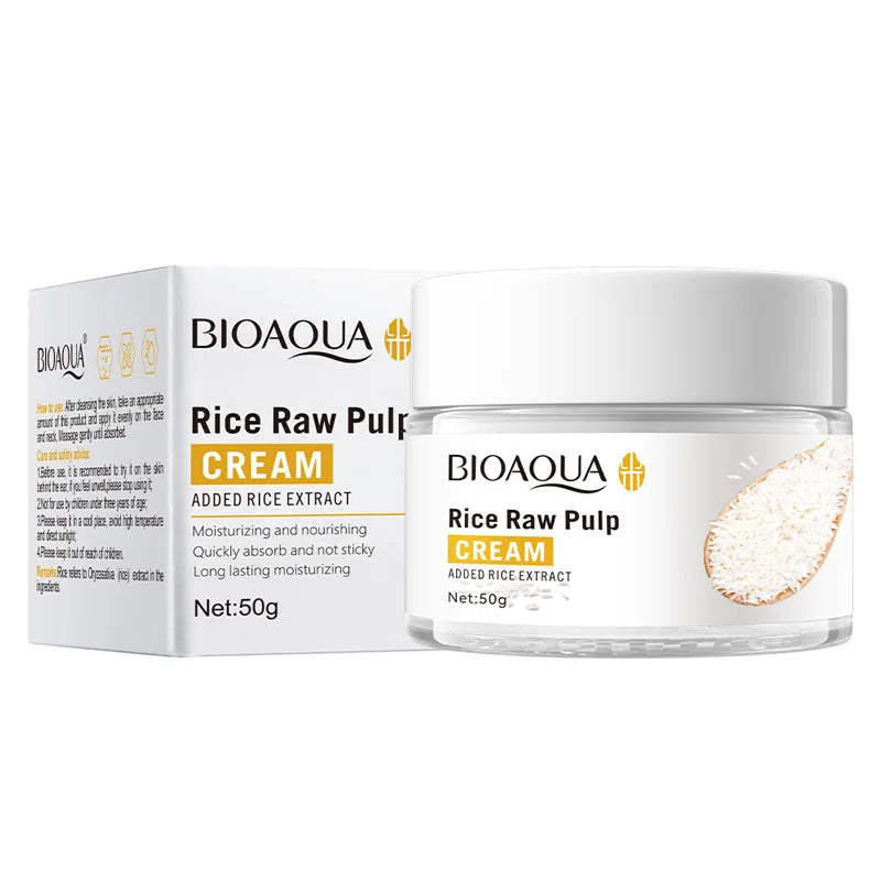 BIOAQUA-Crème éclaircissante pour le visage au riz blanc