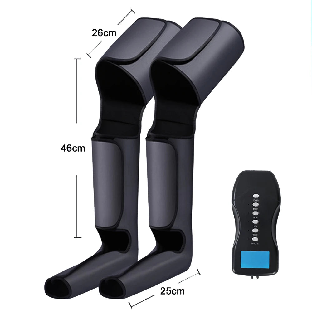 Pressotherapy leg massager with battery