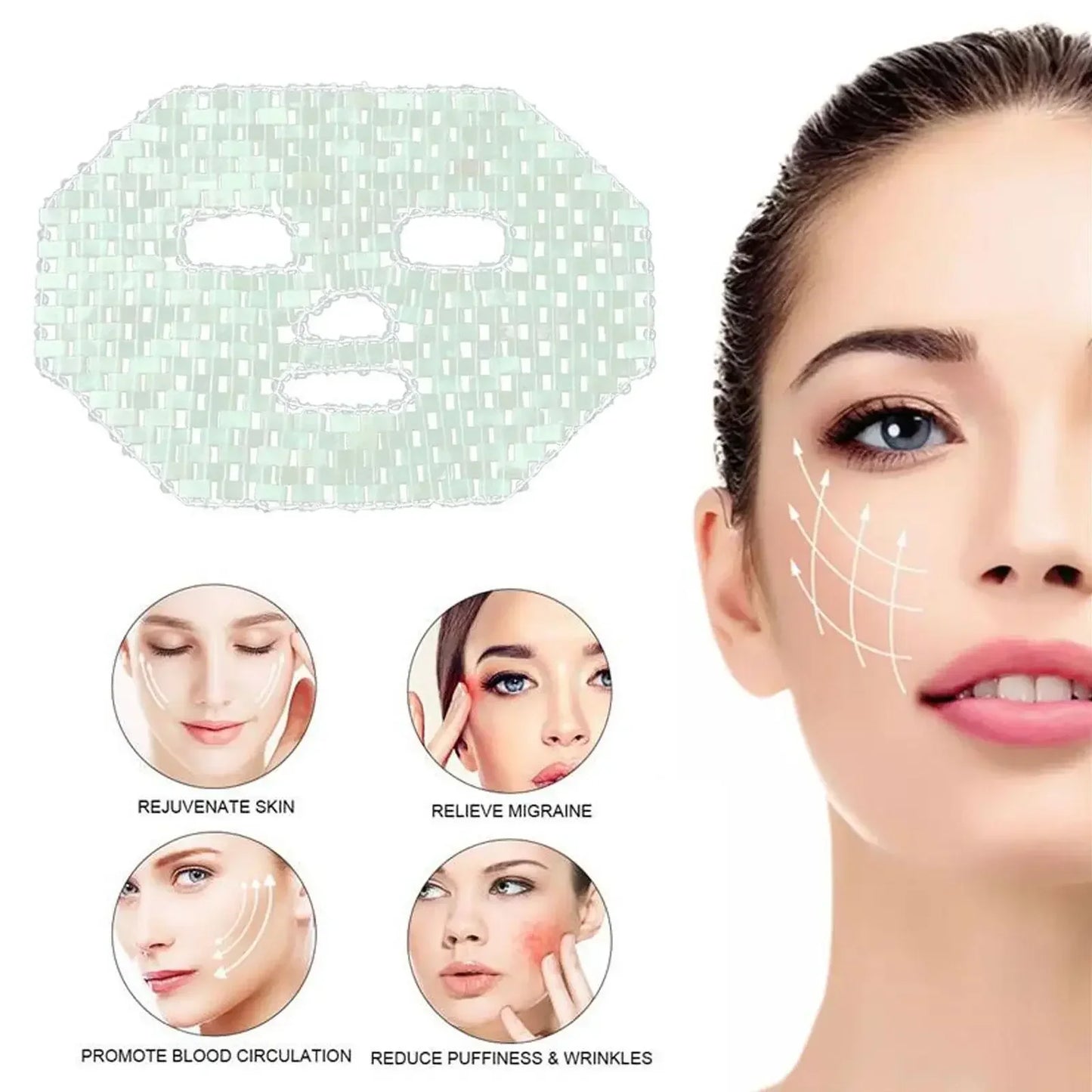 Anti-Aging-Maske mit natürlichen Jadesteinen