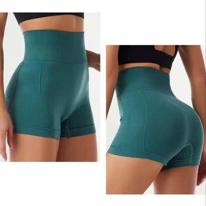 Short de yoga taille haute sans couture pour femme