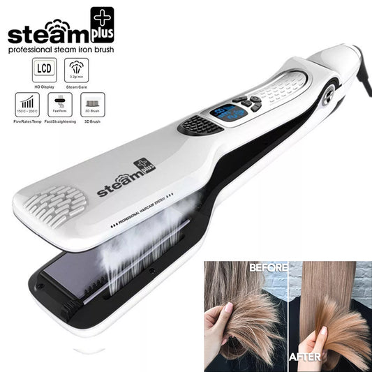 Steam Hair- Ceramic Steam Straightening Brush