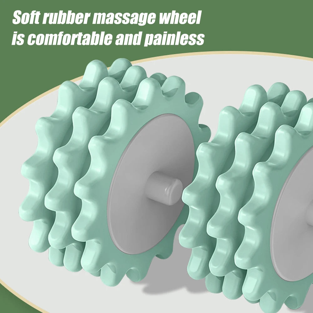 Manual massage roller for legs