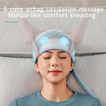 Electric head massager with airbag