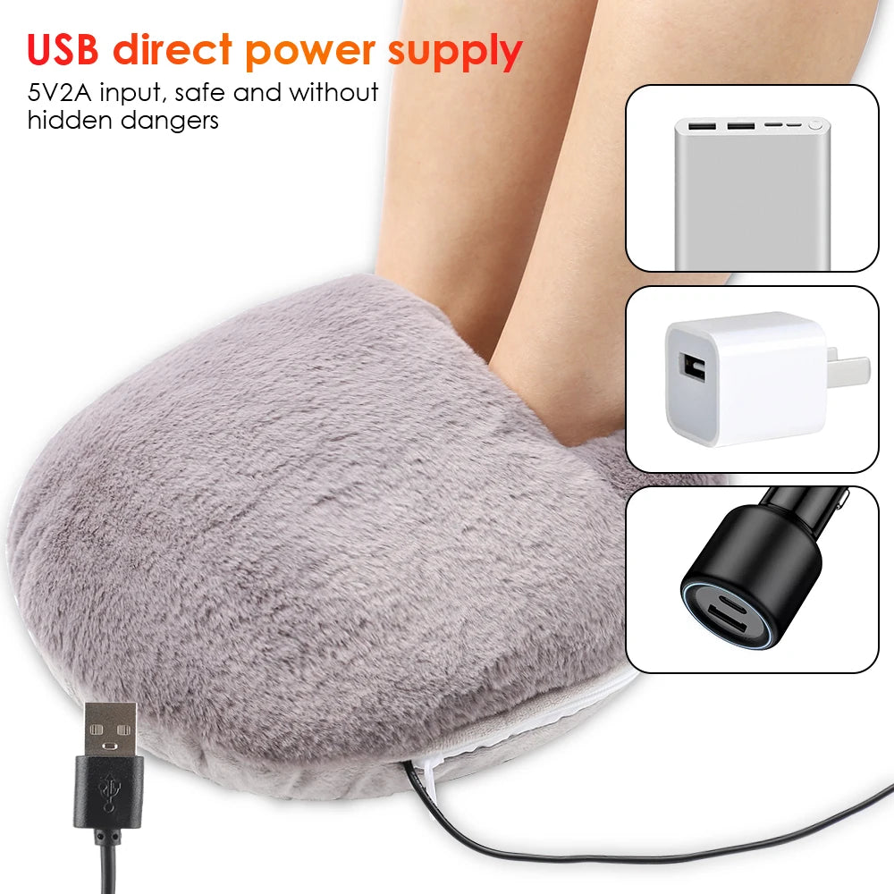 Coussin chauffant électrique USB pour les pieds