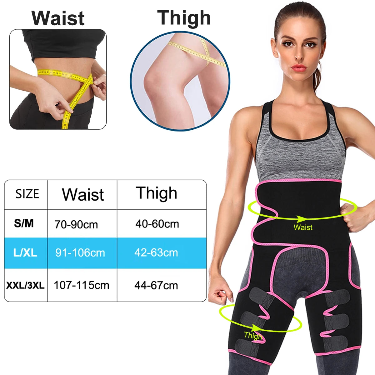 3 in 1 Women's Waist and Thigh Trimmer