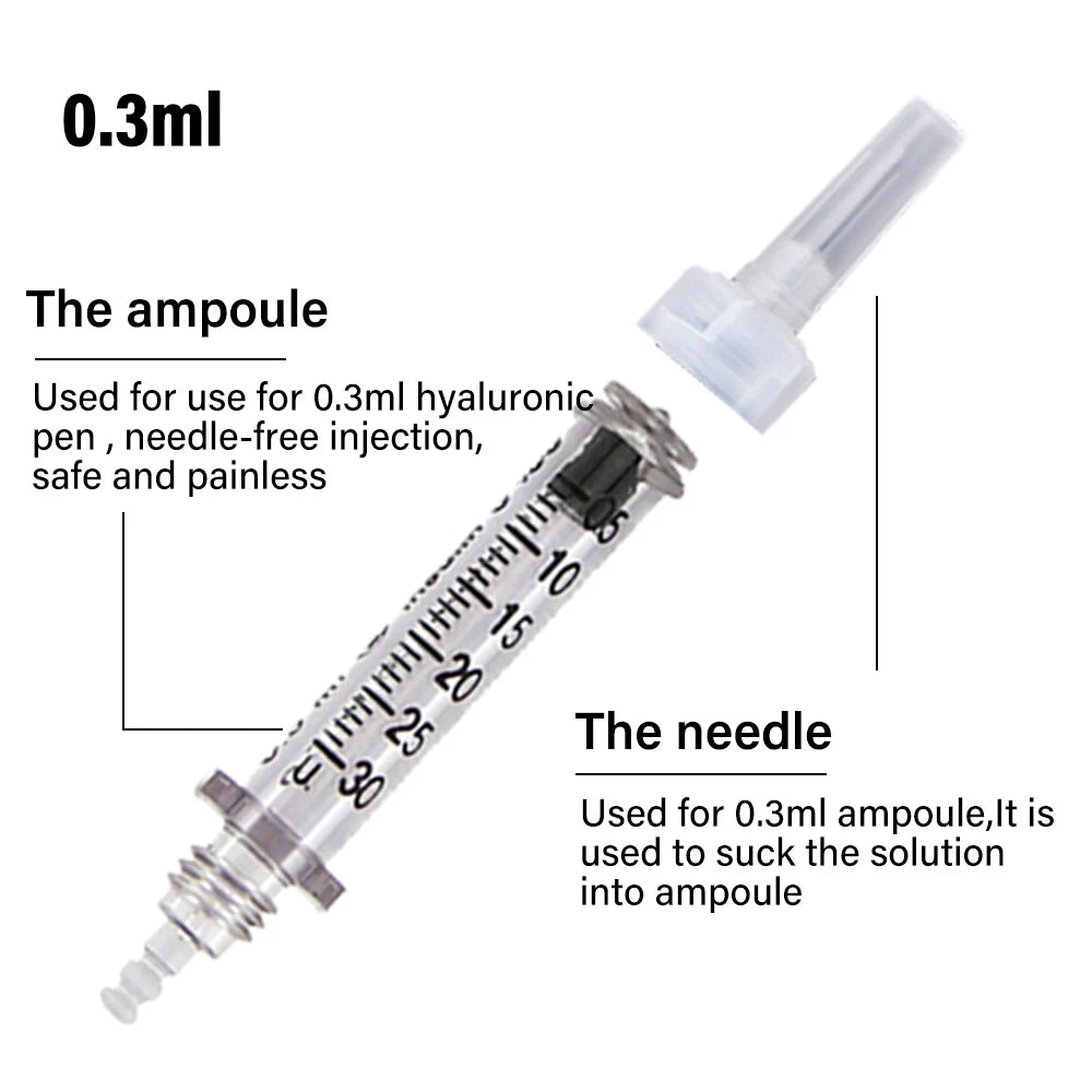 5/10 Stück 0,3 &amp; 0,5 ml sterile Einweg-Ampullenkopfkartusche für Hyaluronsäure-Stift