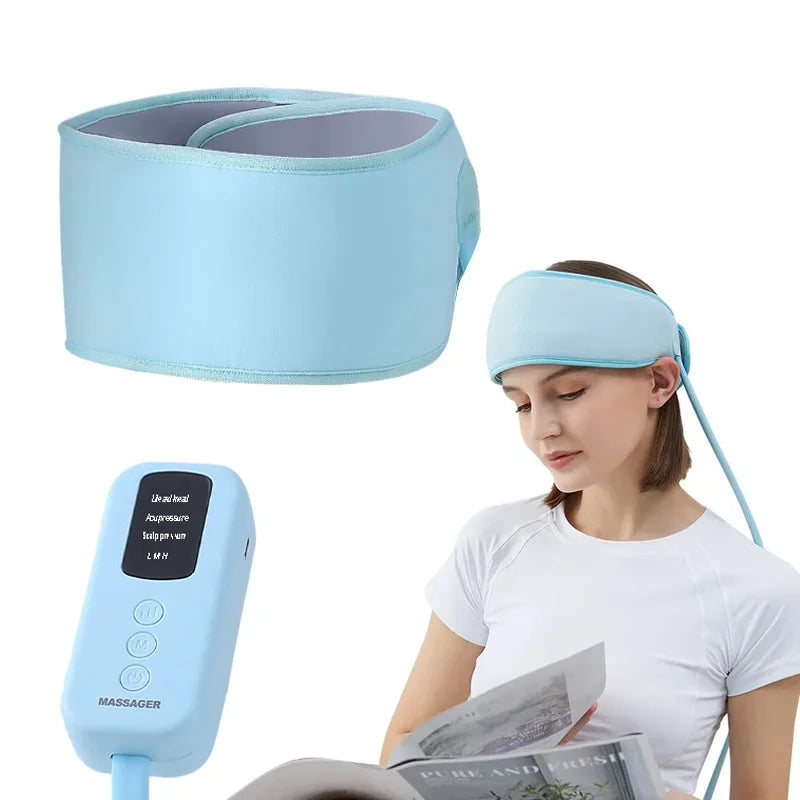 Electric head massager with airbag