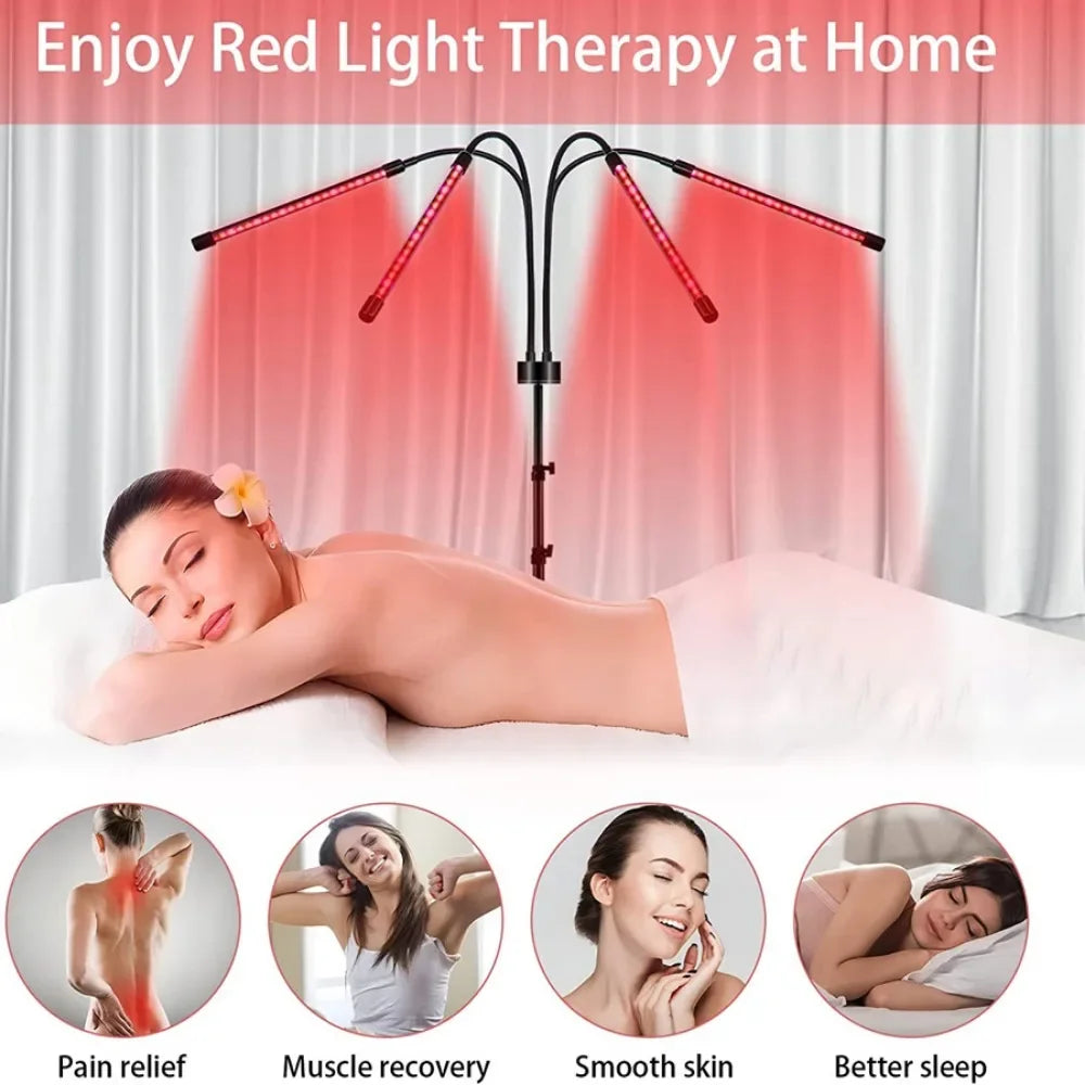 Infrared therapy lamp with adjustable stand