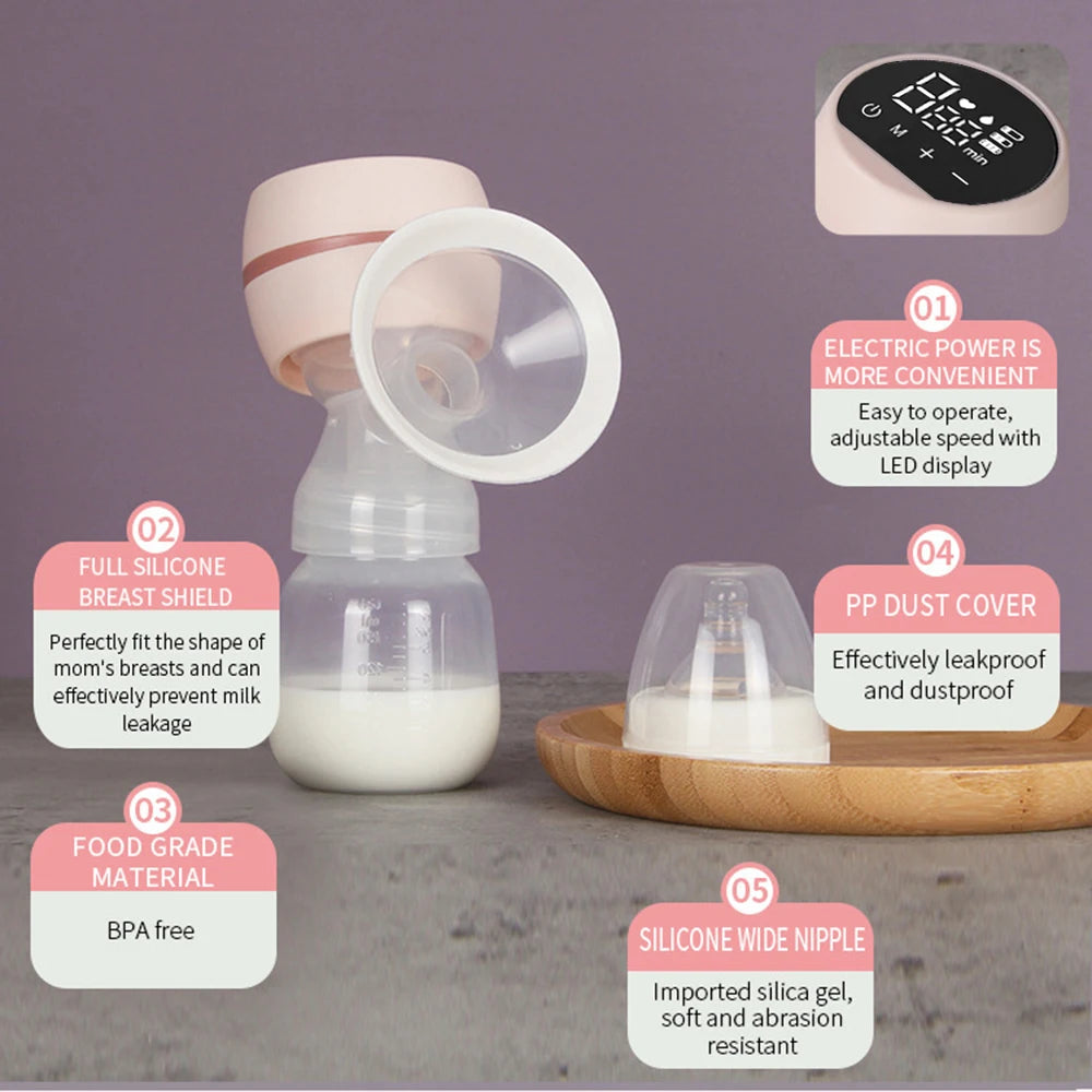 Portable Electric Breast Pump with LED Display