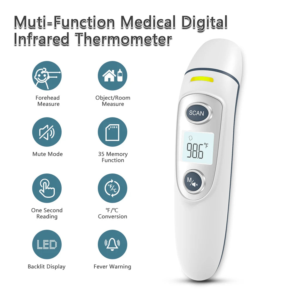 Non-contact medical forehead thermometer