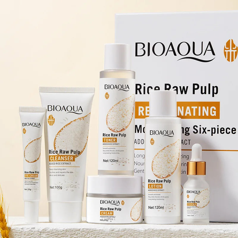 BIOAQUA Ensembles de soins pour la peau -6 pièces/ensemble