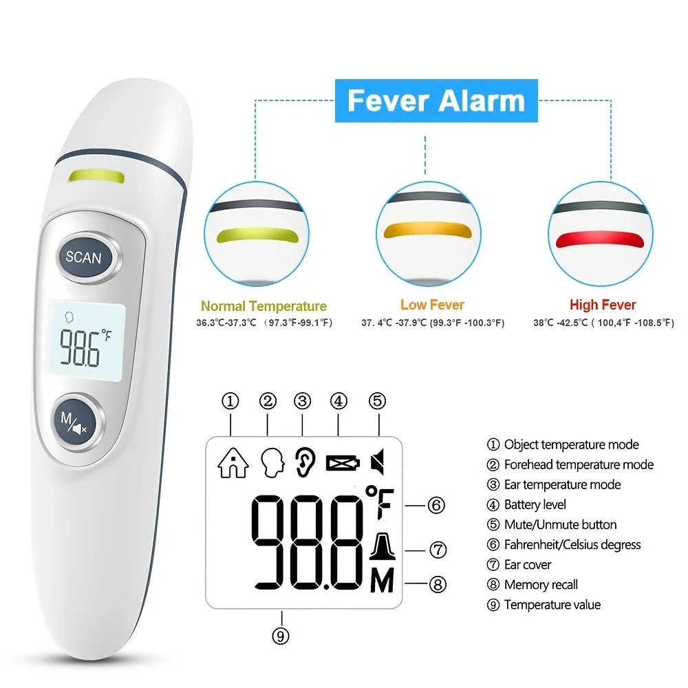 Non-contact medical forehead thermometer