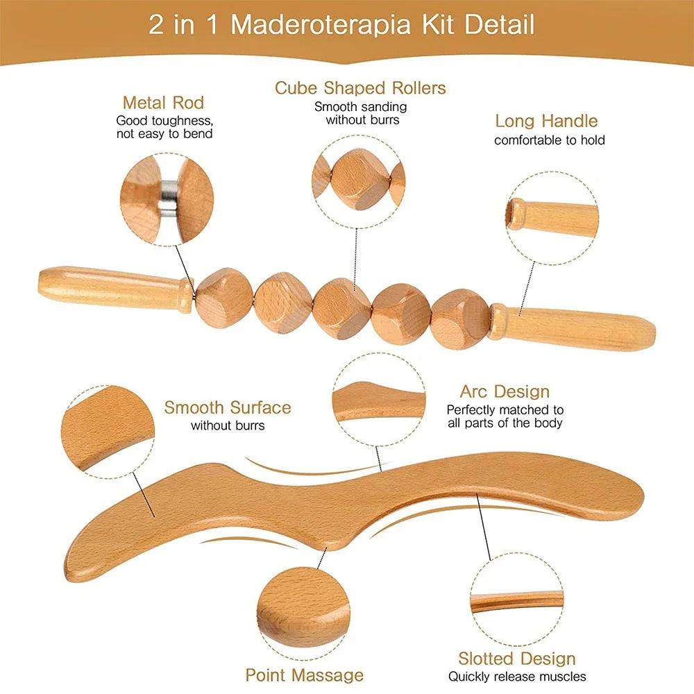 Gua Sha Energiewerkzeug aus Holz, Holztherapie