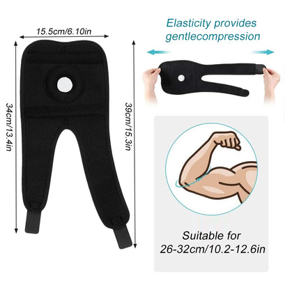 Adjustable elbow support with two stabilizers