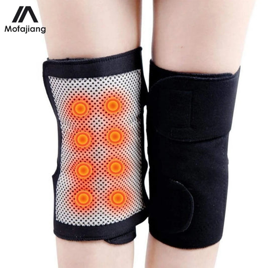 Self-heating tourmaline knee brace