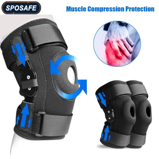 Articulated knee brace for running