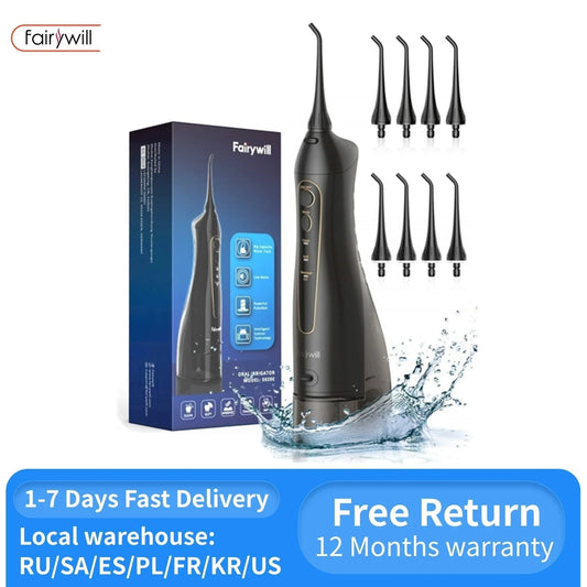 Fairywill-Portable Dental Water Flosser, Oral Irrigator