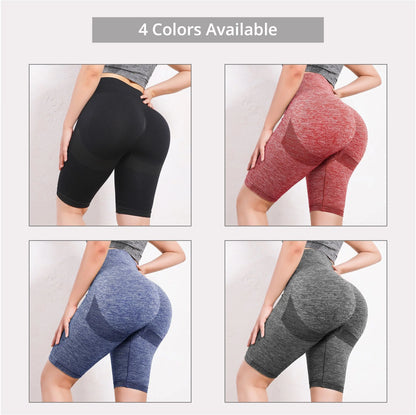 Women's High Waist Elastic Yoga Shorts