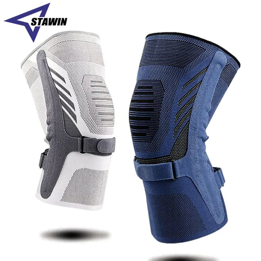 Pressurized elastic sports knee pads