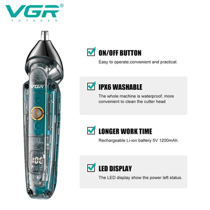 VGR-Professional Hair Clipper for Men V-949