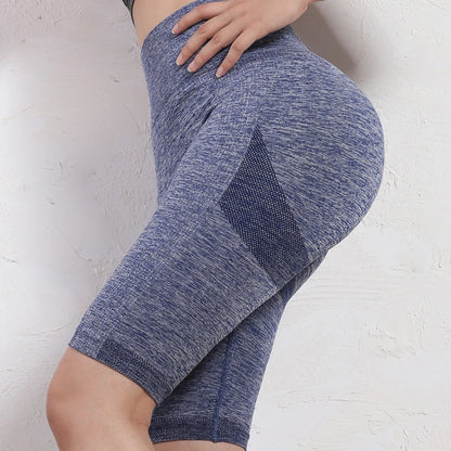 Women's High Waist Elastic Yoga Shorts