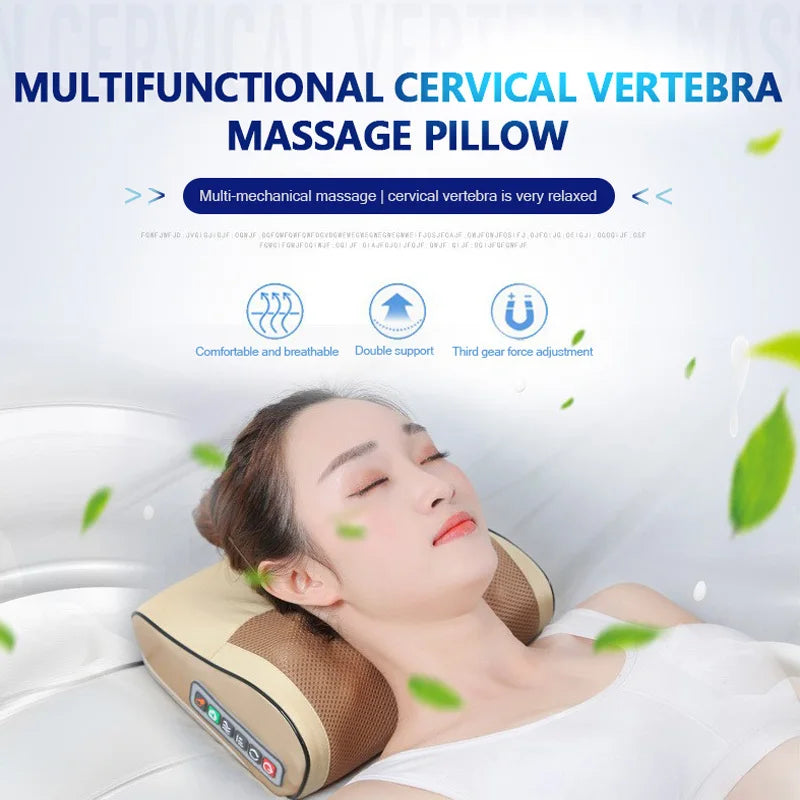 Oreiller de massage cervical électrique multifonctionnel