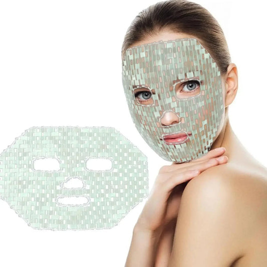 Anti-aging mask with natural Jade stones