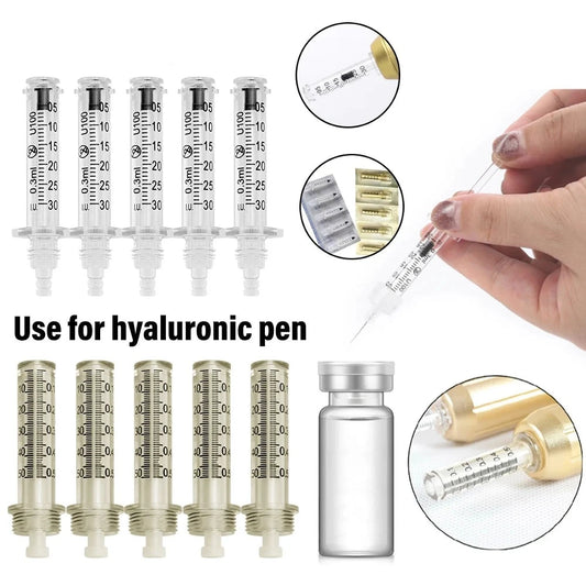 5/10pcs 0.3 &amp; 0.5ml Disposable Sterile Ampoule Heads Cartridge for Hyaluronic Acid Pen