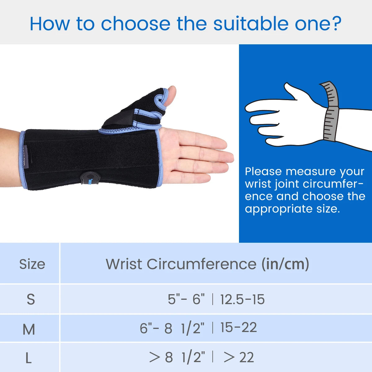 VELPEAU-Adjustable wrist splint for tenosynovitis and tendonitis