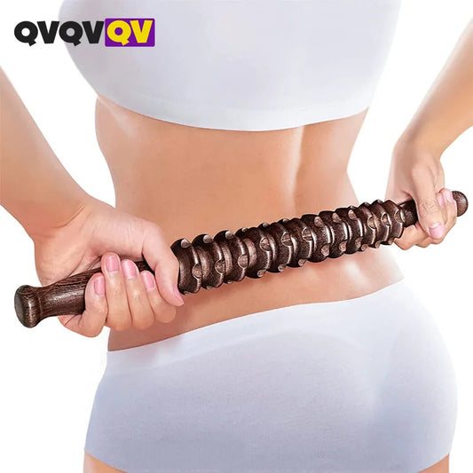 Wooden Muscle Massage Roller with Points