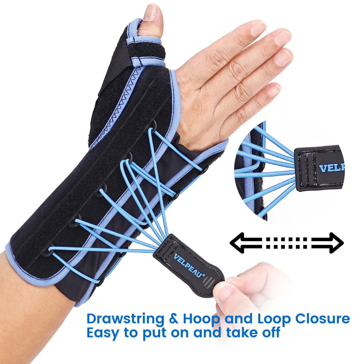 VELPEAU-Adjustable wrist splint for tenosynovitis and tendonitis