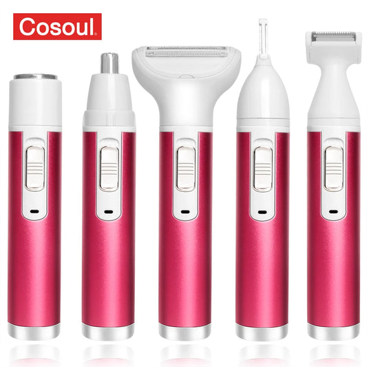 COSOUL- 5 en 1 corps épilateur aisselle cheveux bikini