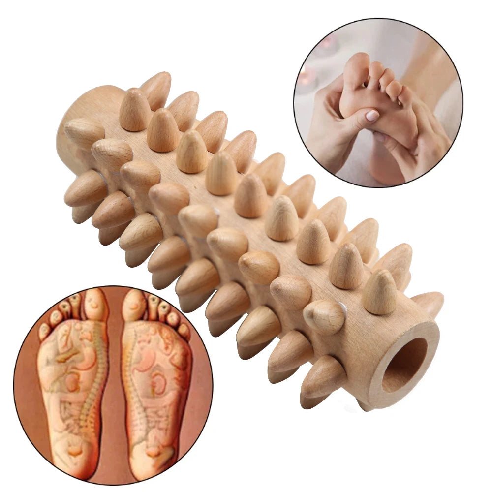 1 x Multifunctional Wooden Massage Roller