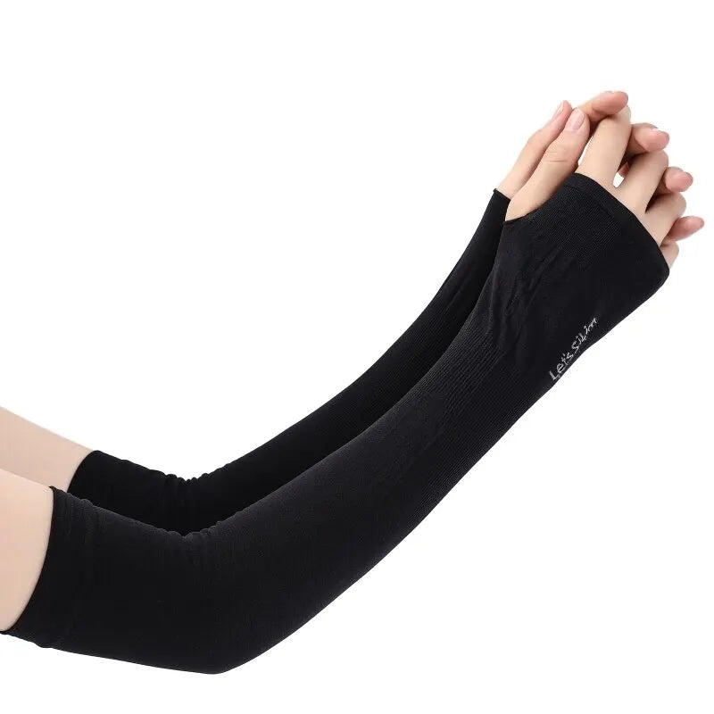 2 Pairs Ice Silk Arm Sleeves for Men and Women