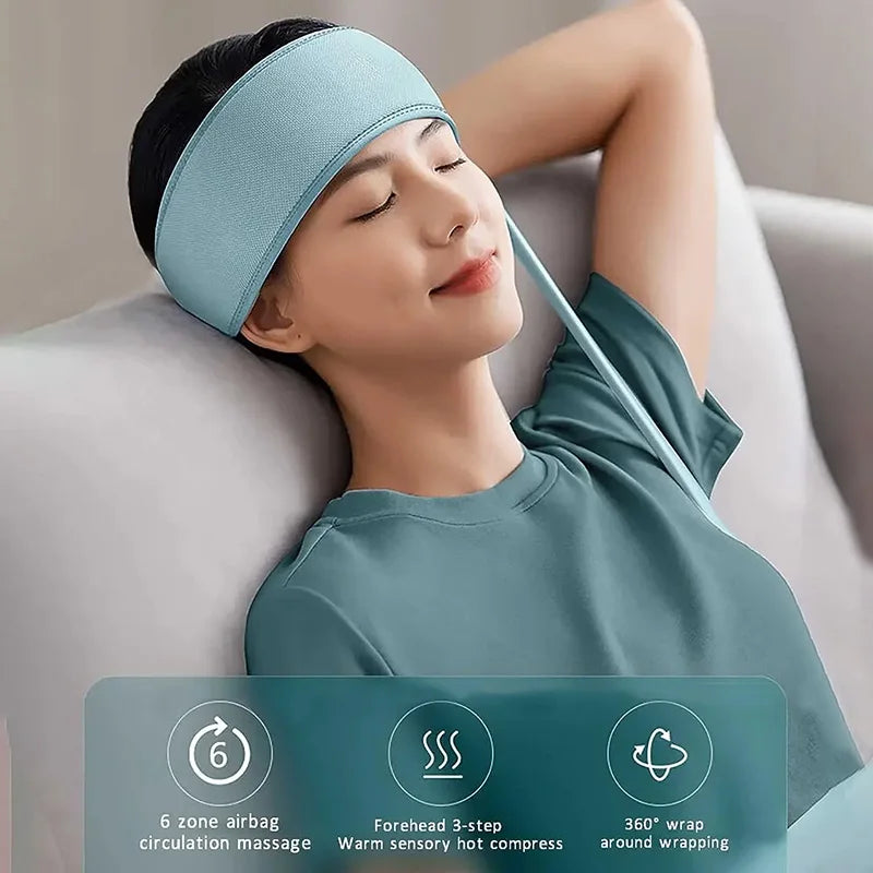 Electric head massager with airbag