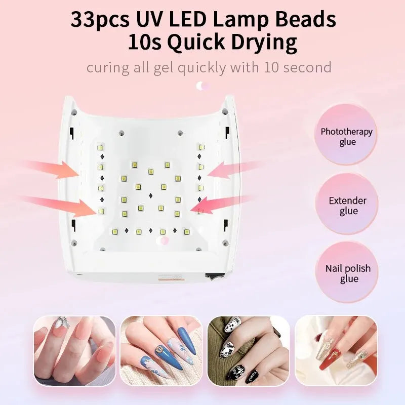 Sèche-ongles sans fil pour vernis gel, lampe à ongles LED UV