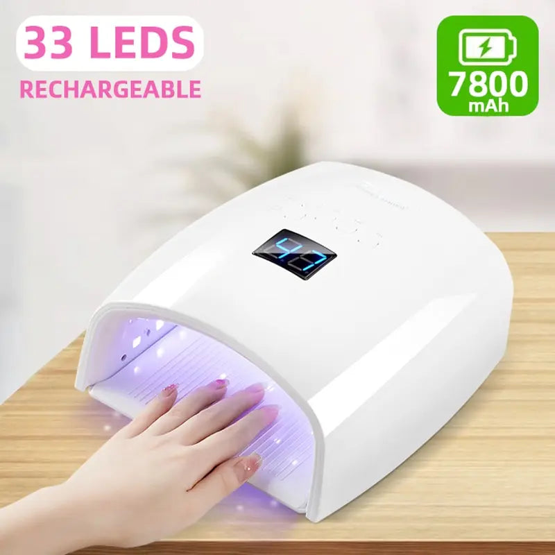 Sèche-ongles sans fil pour vernis gel, lampe à ongles LED UV