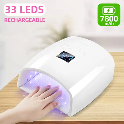 Sèche-ongles sans fil pour vernis gel, lampe à ongles LED UV