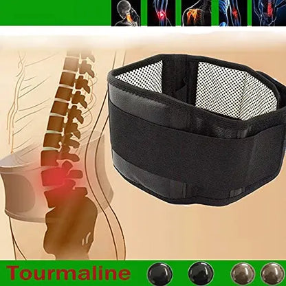 Self-heating magnetic therapy belt