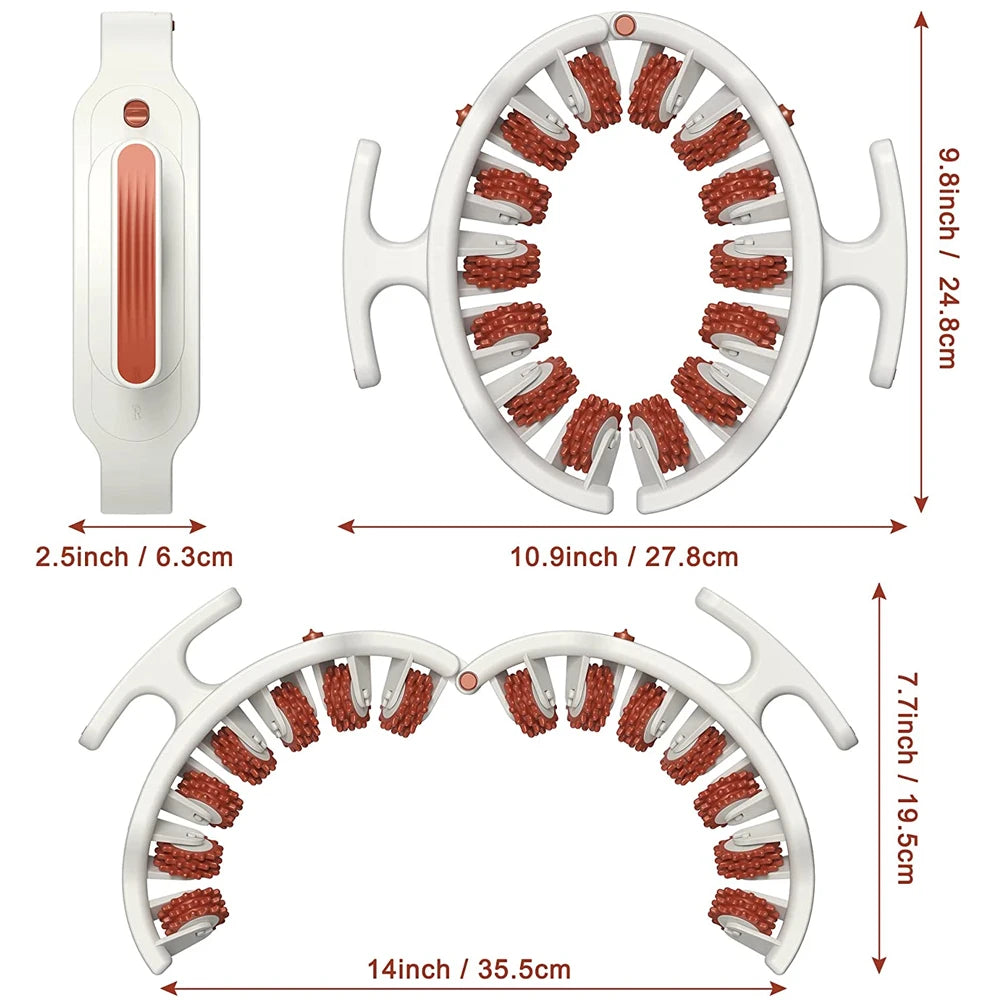 Manual massage roller for legs