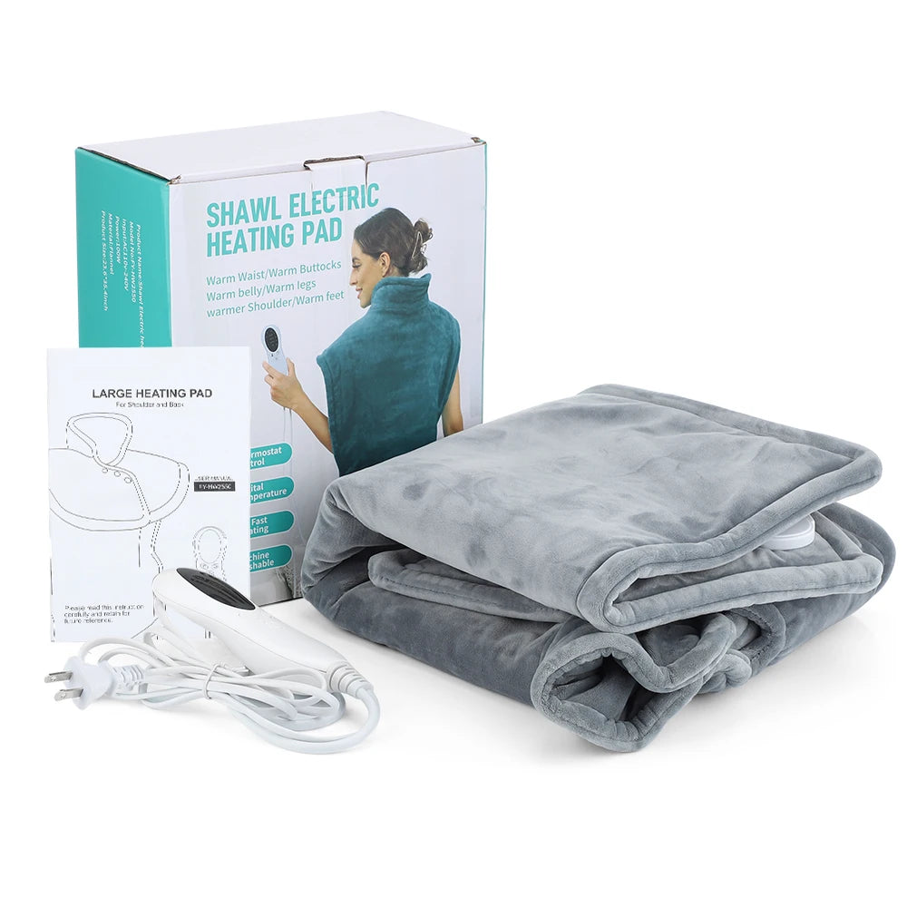 Electric heating pad for neck and shoulders