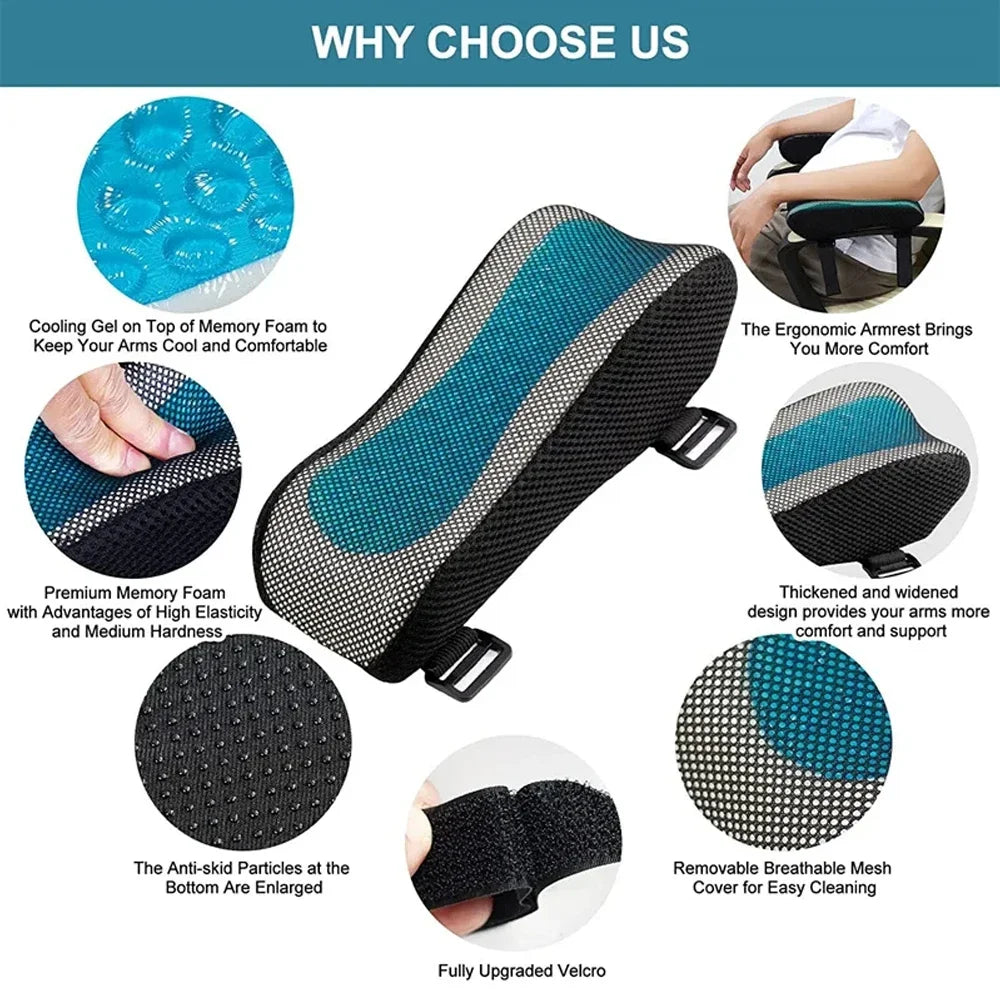 Ergonomic armrest pads