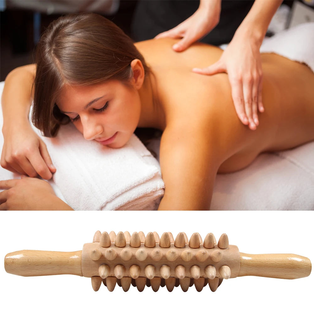 1 x Multifunctional Wooden Massage Roller