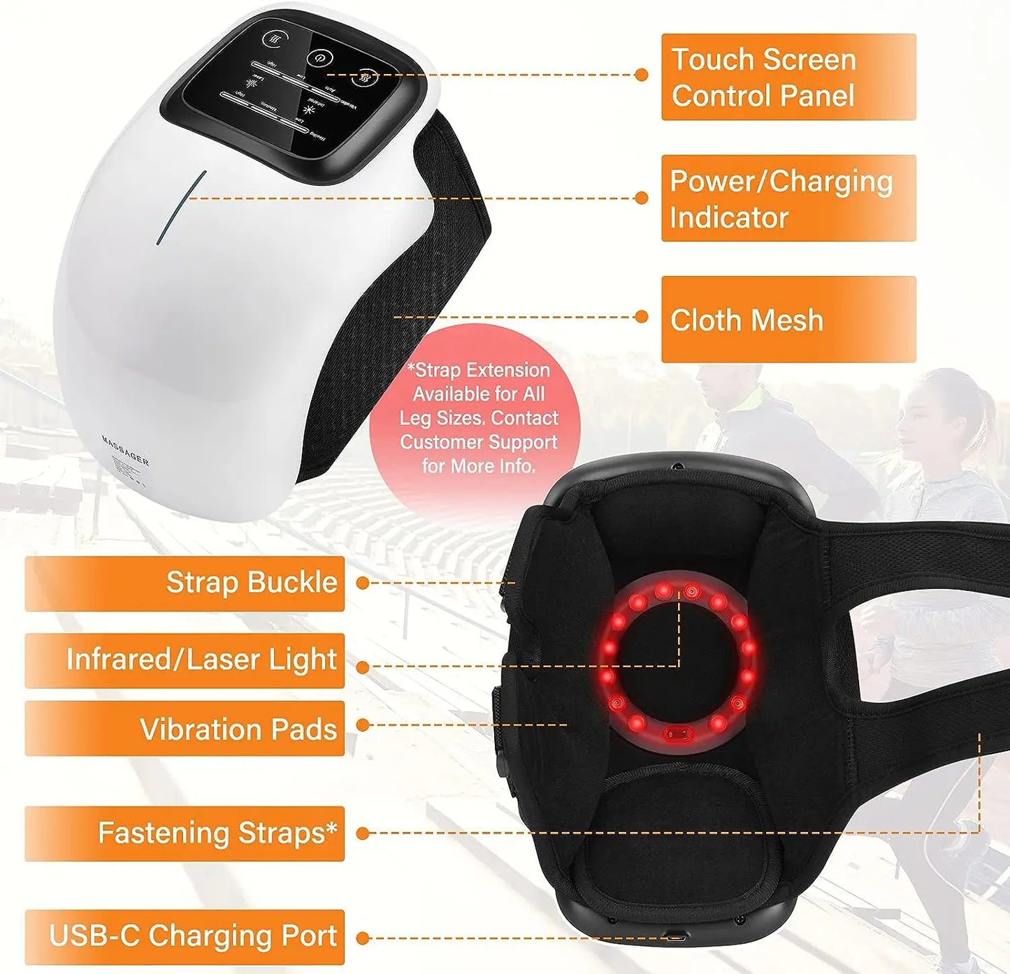 Infrared Heat and Vibration Knee Massager