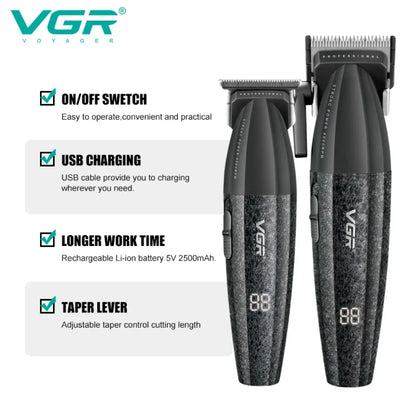 VGR-Tondeuse cheveux professionnelle pour hommes V-640