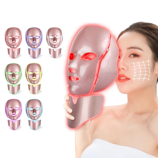 Masque facial de thérapie par la lumière LED